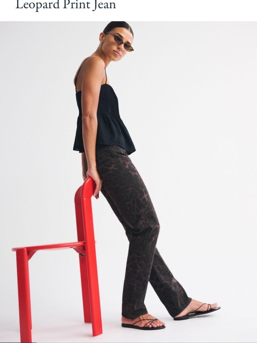 NWT curve love mid-rise Leopard Print Straight Leg Jeans cheetah long - Picture 7 of 9